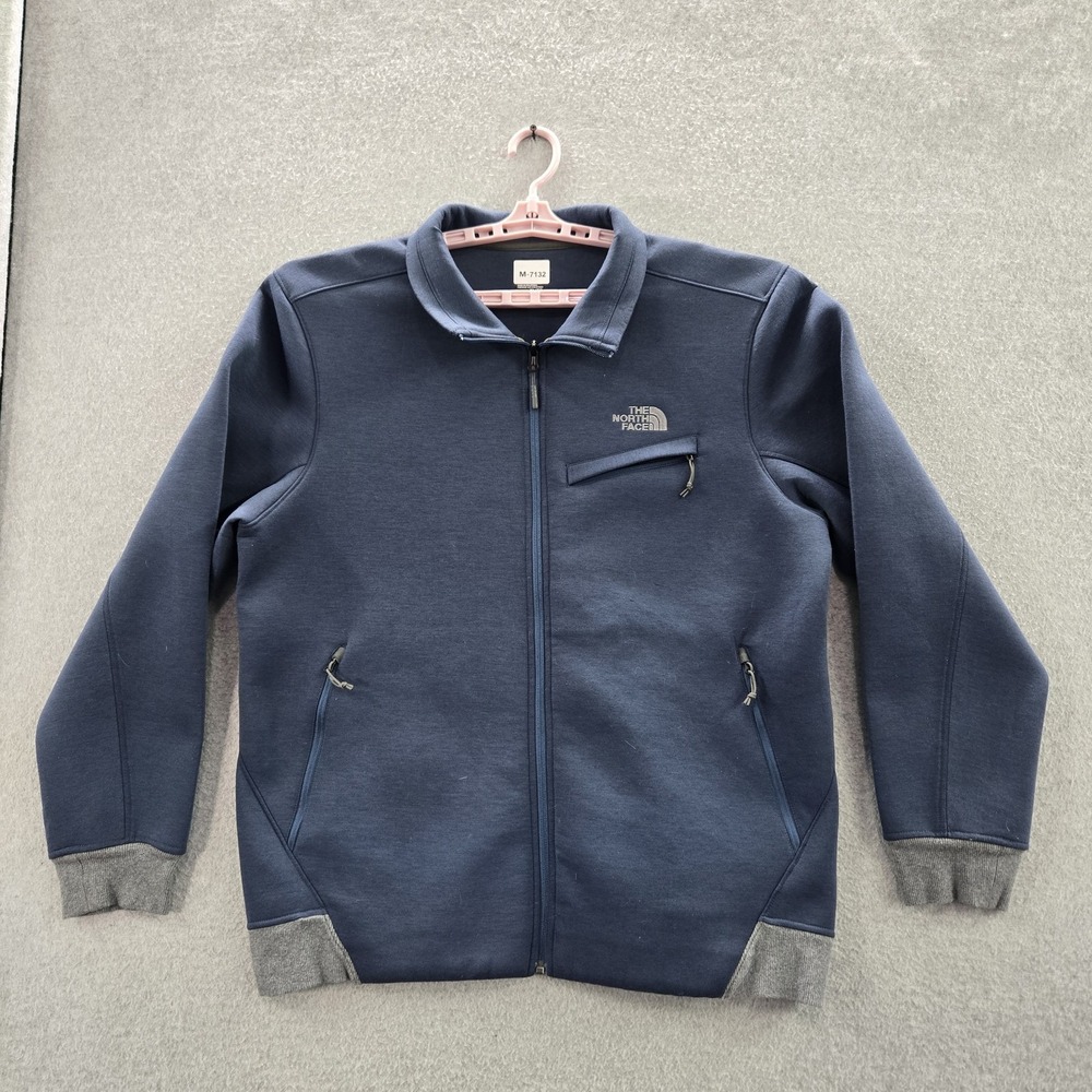 The North Face Men Jacket XL Navy Thermal 3D Logo Zipper Long Sleeve